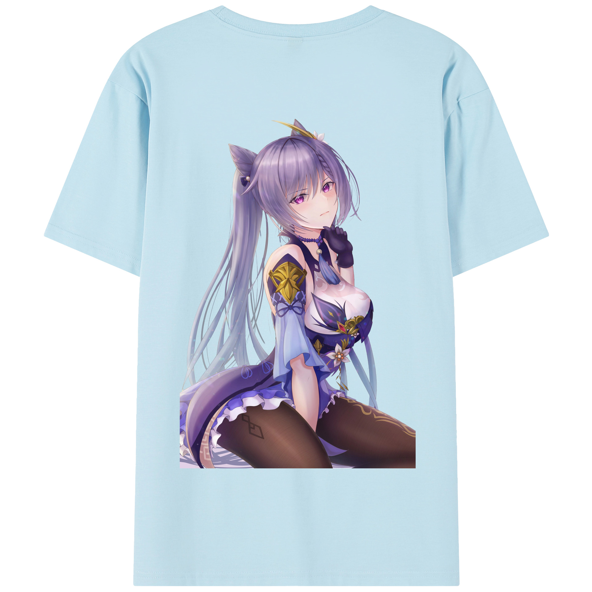 げんし神 刻晴 こくせい genshin Kokusei 綿100％半袖Tシャツ（背面プリント）